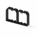 553435 KKT 8080  80x80 Держатель кабеля для к/к; (Черный) Klemsan