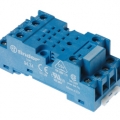 94.74.SMA | 9474SMA | Розетка для реле 55.34, 55.32, 85.02, 85.04 и модуля 99.01 с комбинированными контактами; с металлическим фиксатором; винтовые зажимы; синяя; 10А