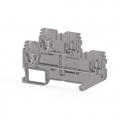 310169  Четырехполюсная пружинно-зажимная клемма CTP 2,5-2F (серая) 