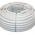 Труба ПВХ гибкая гофр. д.20мм, лёгкая с протяжкой, цвет серый арт. 91920 