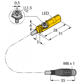 Датчик магнитного поля для пневматических цилиндров BIM-UNT-AP7X-0.3-PSG3S