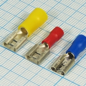 Клемма "ножевая" изол обжим Q-780 TRF гн. 6,4х0,8 (1,5...4,0) мм кв. синий