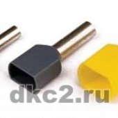 Наконечник-гильза двойная 10мм. с изолир.фланцем, 1,5мм.кв. ДКС (упак. 500шт.) Наконечник-гильза двойная 10мм. с изолир.фланцем, 1,5мм.кв. ДКС (упак. 500шт.)
