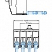 Комплект для заднего присоединения 3 пол. на шину RTR23,TS250 Комплект для заднего присоединения 3 пол. на шину RTR23,TS250