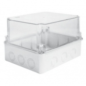 690481  Распределительная коробка с перфорацией под выдавливание IP67 - высокая прозрачная крышка KJTO 1914-D Halogen Free 