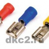 Наконечник плоский, полностью изолир. (розетка), 0,25-1,5мм.кв. 6,3х0,8мм.