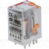 РЕЛЕ R4N2014235230WTL, 4CO, 7A(230VAC), 230VAC, МЕХ. ИНД., ТЕСТ-КНОПКА, LED