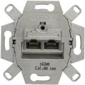 Механизм 2-ной компьютерной розетки RJ45 (8) Cat.6/ClassE-8/8 Rutenbeck арт. 138104070 