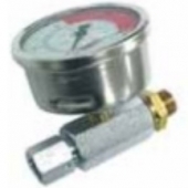 Горизонтальный манометр высокого давления с фитингом 1/4 ”M + M16X1.5, вращающийся фитинг, Двойная концентрическая шкала 0-400 b и 0-58 psi